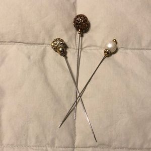 Set of 3 Antique Hat Pins